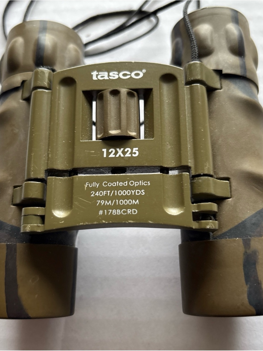Tasco 12x25 Compact Binoculars - Olive Green Camouflage